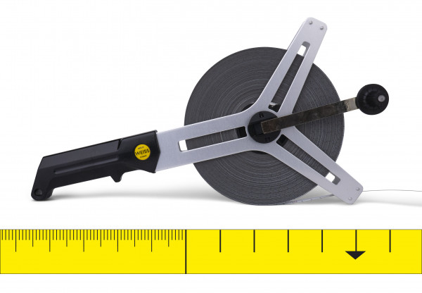 Mètre Ruban Weiss sur cadre alu en Y - laqué jaune